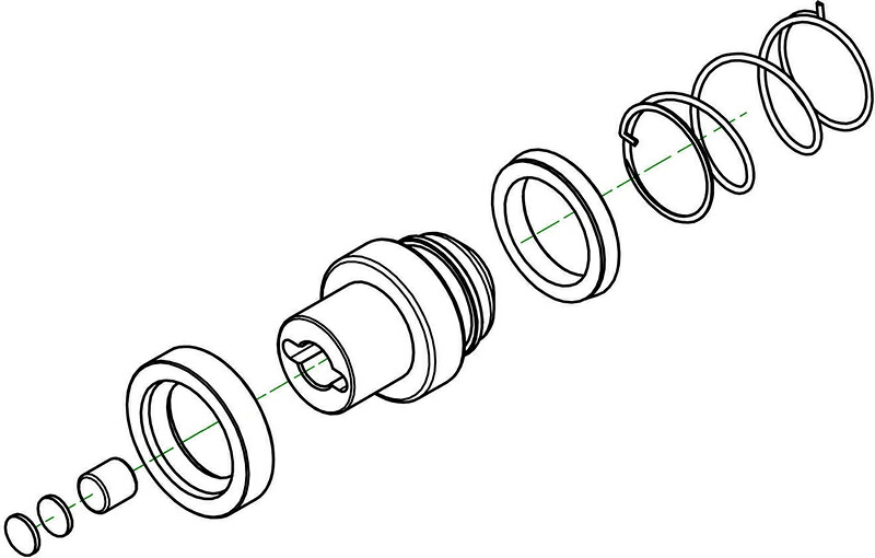 CNC Racing / シーエヌシーレーシング Clutch slave cylinder O 30 mm Ducati - Repair kit Natural | AFK01N