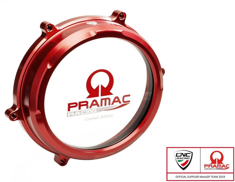 CNC Racing / シーエヌシーレーシング クリア オイルバスクラッチ cover Ducati Panigale Pramac racing Lim. Ed. レッド | CA200RPR