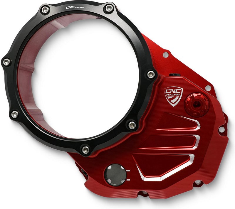 CNC Racing / シーエヌシーレーシング クリアカバー オイルバスクラッチ Ducati バイカラー | CA501RB｜ワンダーテック
