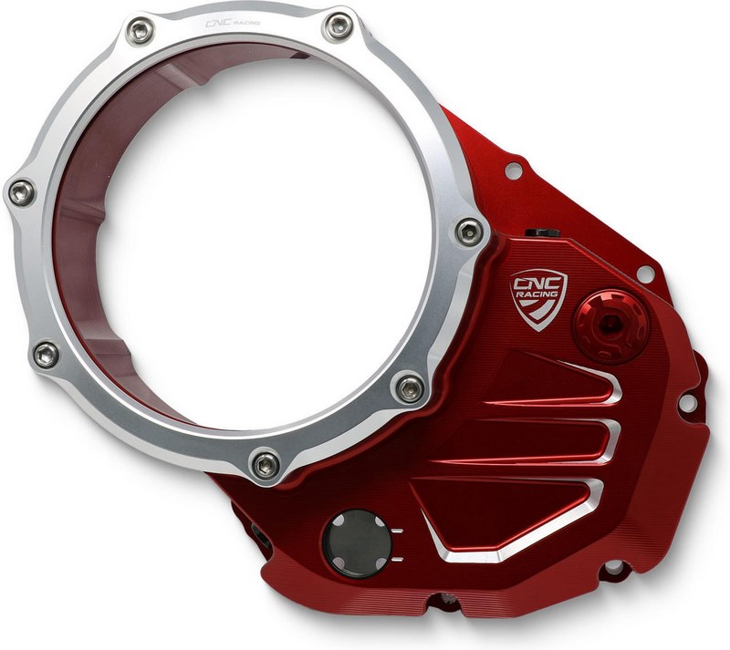 CNC Racing / シーエヌシーレーシング クリアカバー オイルバスクラッチ Ducati バイカラー | CA501RS|ワンダーテック