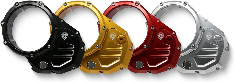 CNC Racing / シーエヌシーレーシング クリアカバー オイルバスクラッチ Ducati シルバー | CA503SS