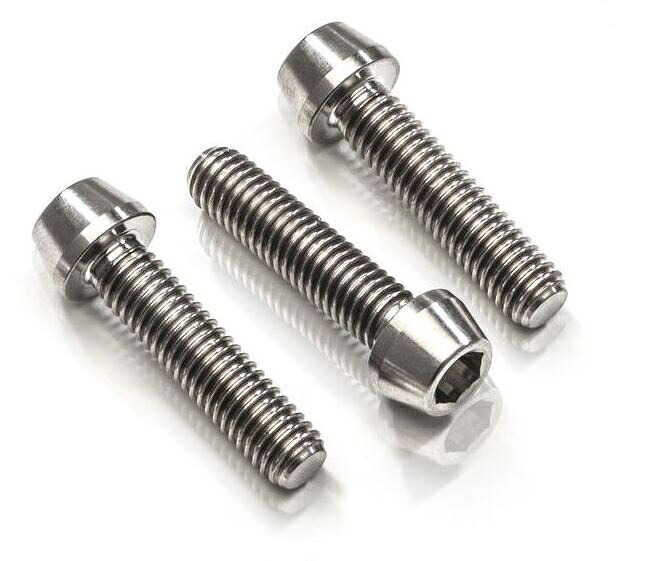 CNC Racing / シーエヌシーレーシング スクリュー トップトリプルクランプ M8x25 (3 pcs) - チタン | KV388X