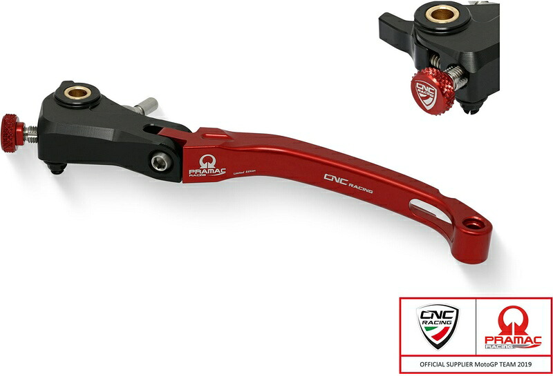 CNC Racing / シーエヌシーレーシング Clutch lever Race - folding Pramac Racing リミテッドエディション レッド | LCR12RPR