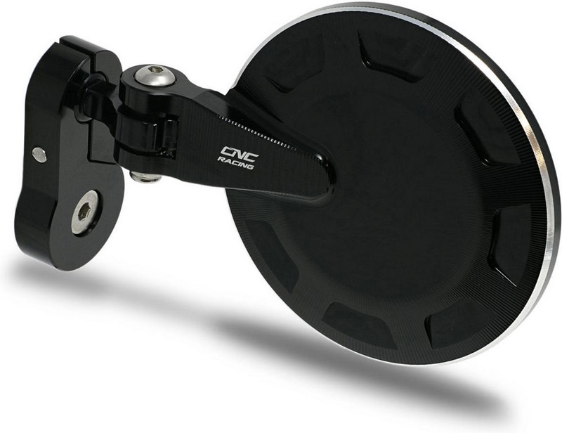 CNC Racing / シーエヌシーレーシング Bar end mirror Rocket left バイカラー ブラック/シルバー | MR702BS｜ワンダーテック