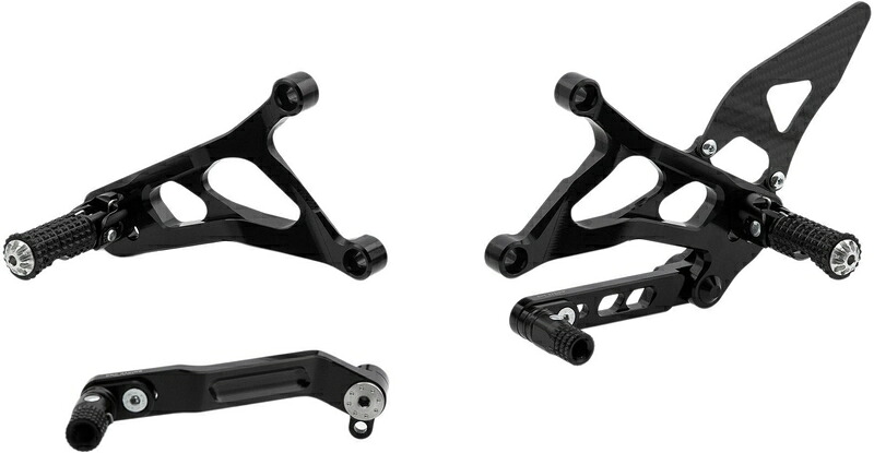 CNC Racing / シーエヌシーレーシング Adjustable rear sets MV Agusta ブラック | PE227B