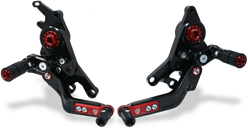 CNC Racing / シーエヌシーレーシング Adjustable rear sets rider Ducati Hypermotard 950 ブラック/レッド | PE432BR