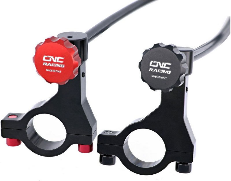 CNC Racing / シーエヌシーレーシング リモートアジャスター - フロントブレーキレバー Brembo OEM ブラック/レッド | RJ001R