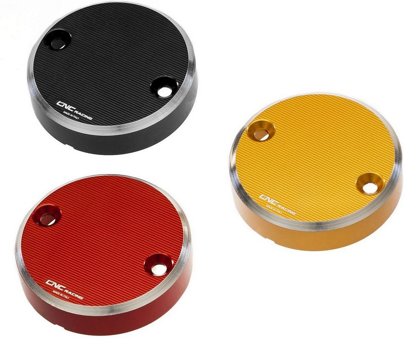CNC Racing / シーエヌシーレーシング フルードリザーバーキャップ フロントブレーキ O56 - バイカラー ブラック/シルバー | TF600B｜ワンダーテック
