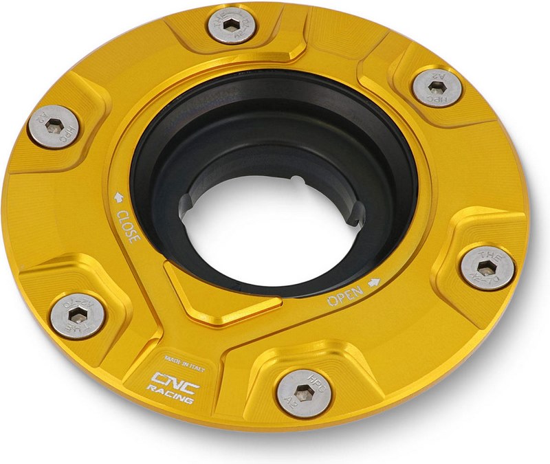 CNC Racing / シーエヌシーレーシング フューエルタンクキャップ - フランジギア ゴールド | TSB12G