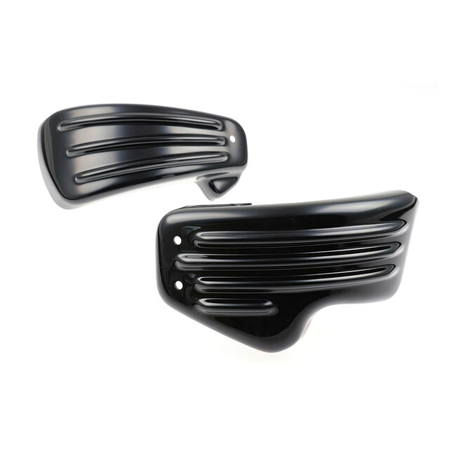 CULT-WERK- side cover set 'Racing'. Gloss black | 575558
