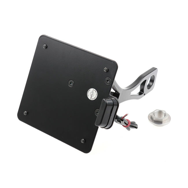 CULT-WERK- side mount license plate bracket- black. Italy | 599113