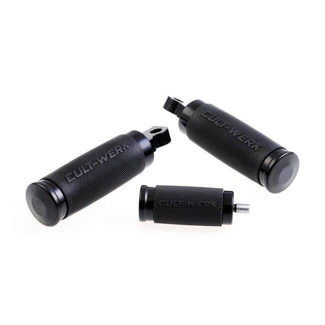 CULT-WERK- 'Racing' rider foot & shift peg set. Gloss black | 942198｜ワンダーテック