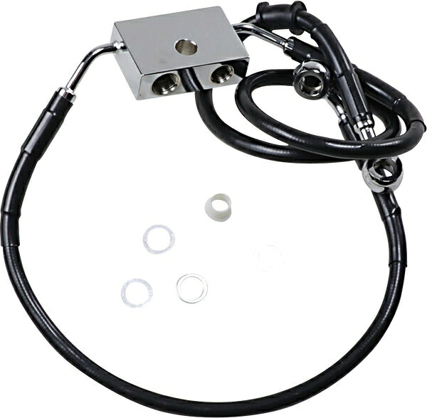 Drag / ドラッグスペシャリティーズ FRT BRAKE LINE XL BK +6 | 614743-6BLK
