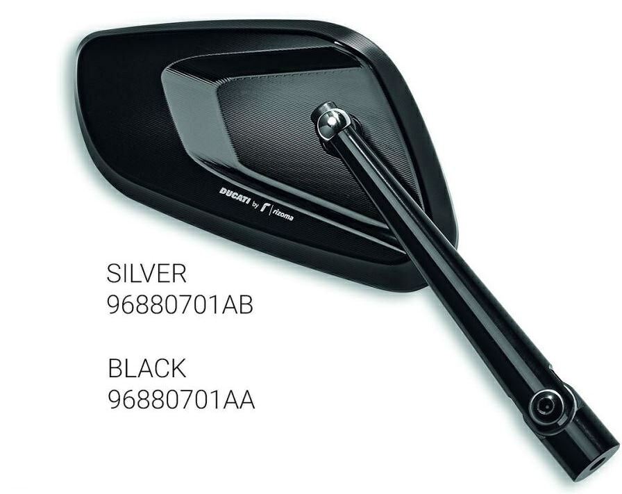 Ducati / ドゥカティ純正商品 Rizoma RH アルミ リアビューミラー ? ブラック | 96880701AA