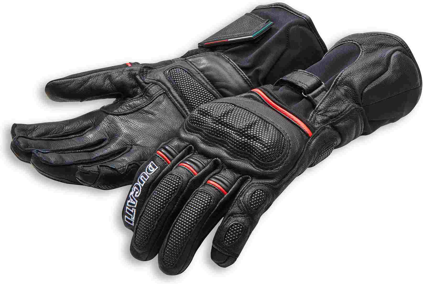 Ducati / ドゥカティ純正商品 Strada C4 - ファブリック-レザーグローブ ブラック | 981040073｜ワンダーテック