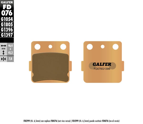 Galfer / ガルファー ブレーキパッド シンタードメタル オフロード | FD076G1396