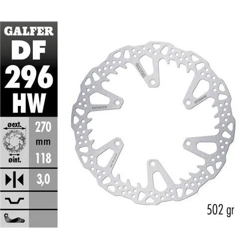 Galfer / ガルファー ブレーキディスク フィックスドシャーク フロント | DF296HW｜ワンダーテック