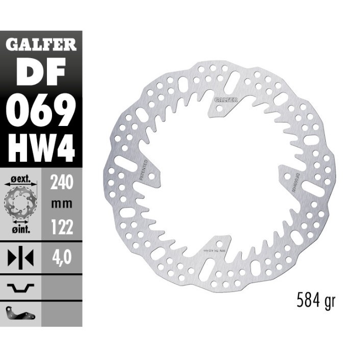 Galfer / ガルファー ブレーキディスク フィックスドシャーク リア | DF607HW4