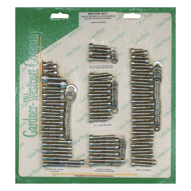 GARDNER-WESTCOTT Motor screw set- chrome allen | 503101
