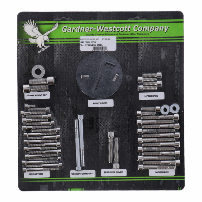 GARDNER-WESTCOTT Motor screw set- polished ss allen | 503118