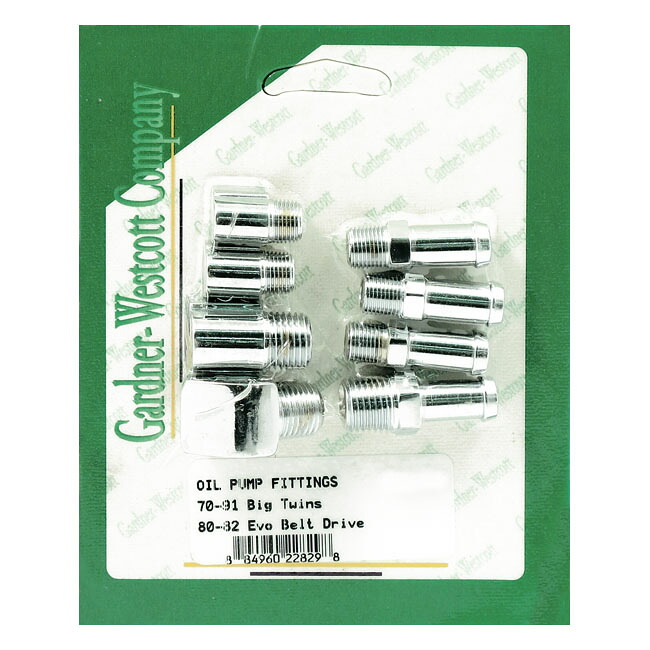 GARDNER-WESTCOTT oil pump line fitting kit. Chrome | 520346