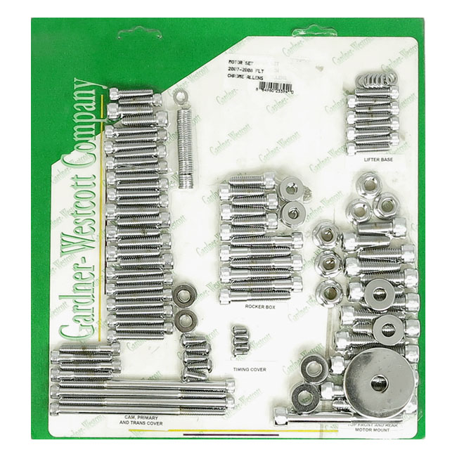 GARDNER-WESTCOTT Motor screw set- chrome allen | 975897