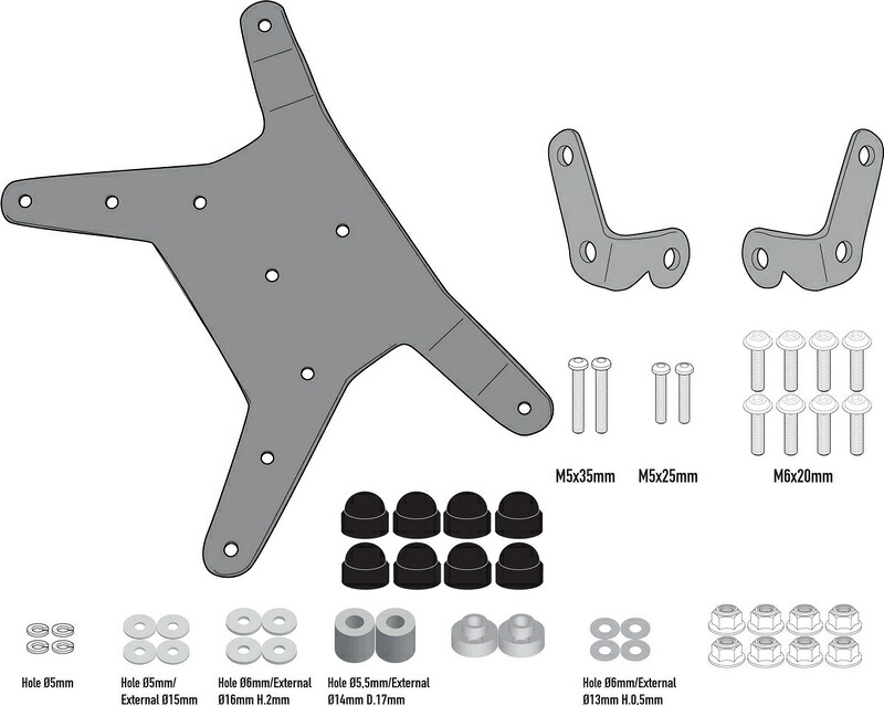 Givi / ジビ D7711KIT マウンティングキット ウインドスクリーン 7710D / 7710DT KTM 790 Adventure 390 Adventure | D7711KIT｜ワンダーテック