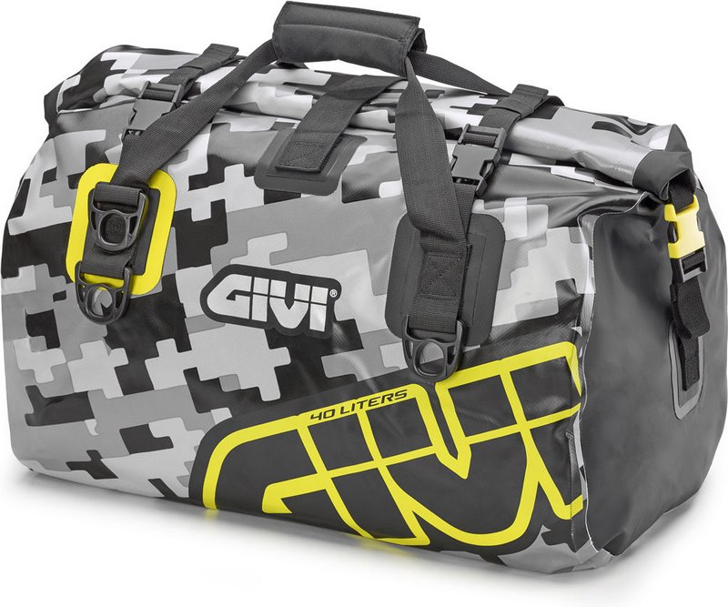 Givi / ジビ 防水 40 L. Bag Easy-T EA115CM HxLxW 50x54x27cm カモフラージュ グレー / イエロー | EA115CM
