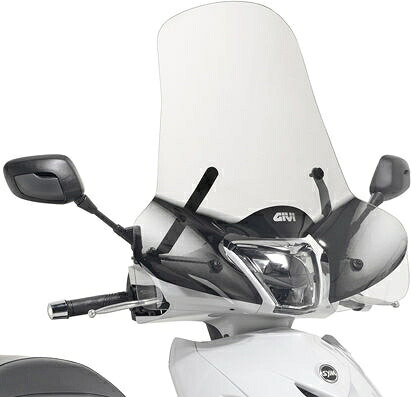 Givi / ジビ ウインドスクリーン Kymco People S 300 19- SYM HD 300 クリ アスクリーン dim HxW 49x66cm | 7057A
