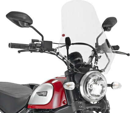 Givi / ジビ ウインドスクリーン Ducati Scrambler クリア dim. HxW 48 x 435 cm（A7407A フィッティングキット別途必要） | 7407A