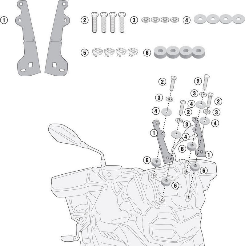 Givi / ジビ フィッティングキット D5127Sg/D5127Stg/Af5127G | D5129KIT