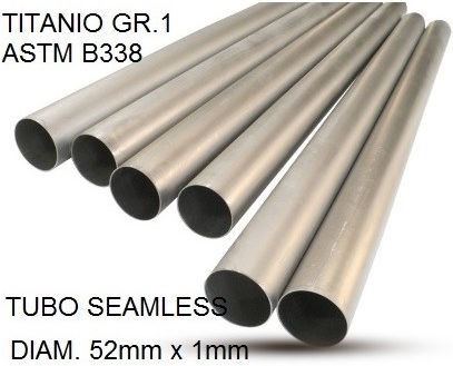 GPR / ジーピーアール Caf Racer Tubo titanio seamleSs D. 52mm X 1mm L.1000mm Titanio seamless Gr.1 TUBE AISI Tig L.10｜ワンダーテック
