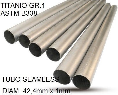 GPR / ジーピーアール Caf Racer Tubo titanio seamleSs D. 42-4mm X 1mm L.1000mm Titanio seamless Gr.1 TUBE AISI Tig L.