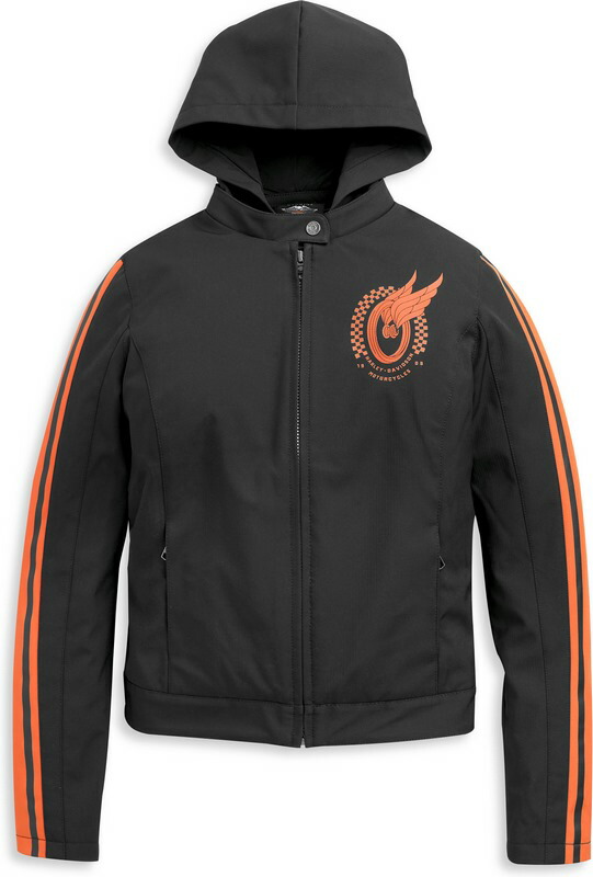 Harley-Davidson Winged Wheel Graphic Jacket For Women- Black Beauty | 97442-21VW