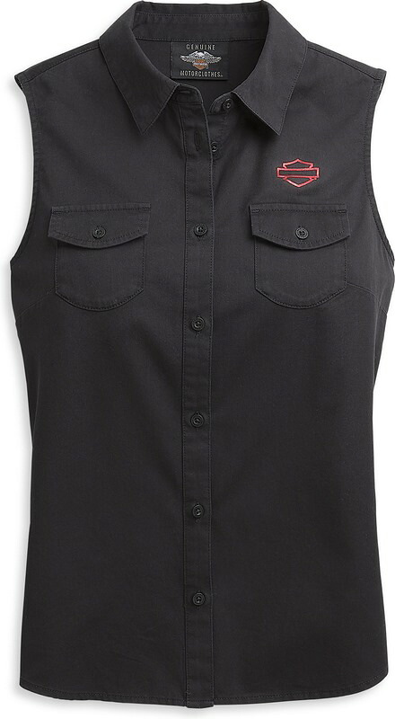 Harley-Davidson Rose Graphic Sleeveless Shirt For Women- Black Beauty | 96480-21VW