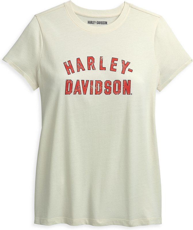 Harley-Davidson Winged Logo Graphic Tee For Women- Cloud Dancer | 96503-21VW｜ワンダーテック