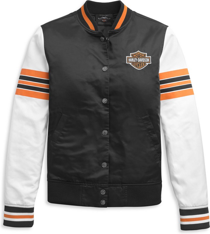 Harley-Davidson Women'S Sleeve Stripe Bomber Jacket- Colorblock-Design | 97447-21VW