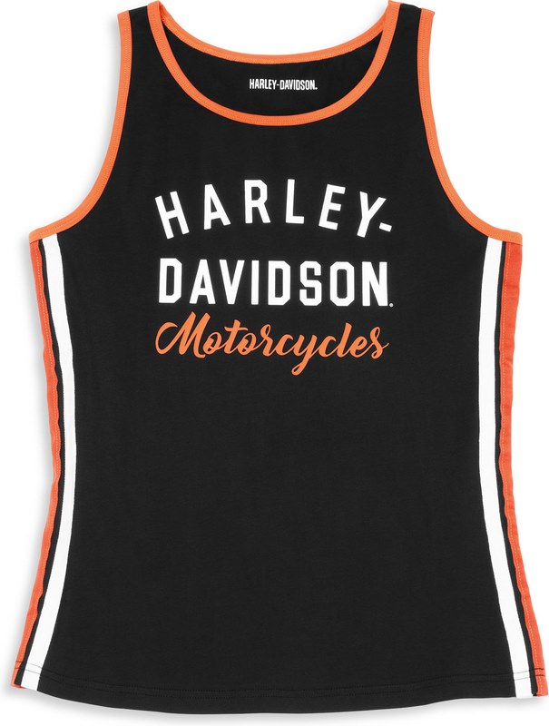 Harley-Davidson Women\'S Iconic Side Stripe Tank- Black Beauty | 96098-22VW