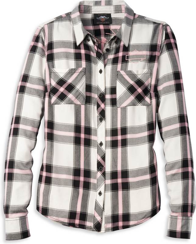 Harley-Davidson Script Font Plaid Shirt For Women- Plaid | 96125-22VW｜ワンダーテック