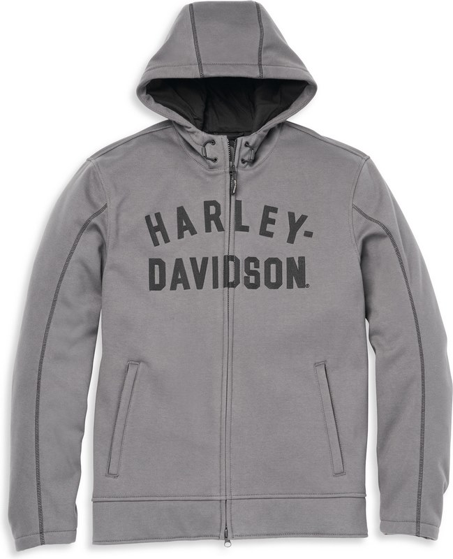 Harley-Davidson Men'S Deflector Hooded Riding Fleece- Asphalt | 97104-22VM