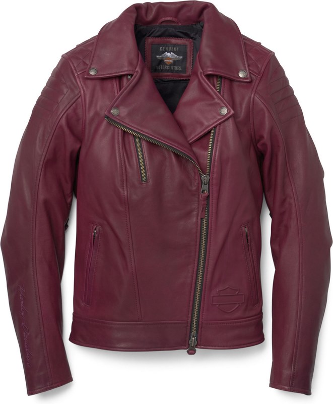 Harley-Davidson Bezel Biker Collar Leather Jacket For Women- Port Royale | 97007-22EW