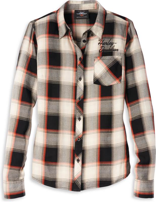 Harley-Davidson Shirt-Woven- Plaid | 96218-22VW