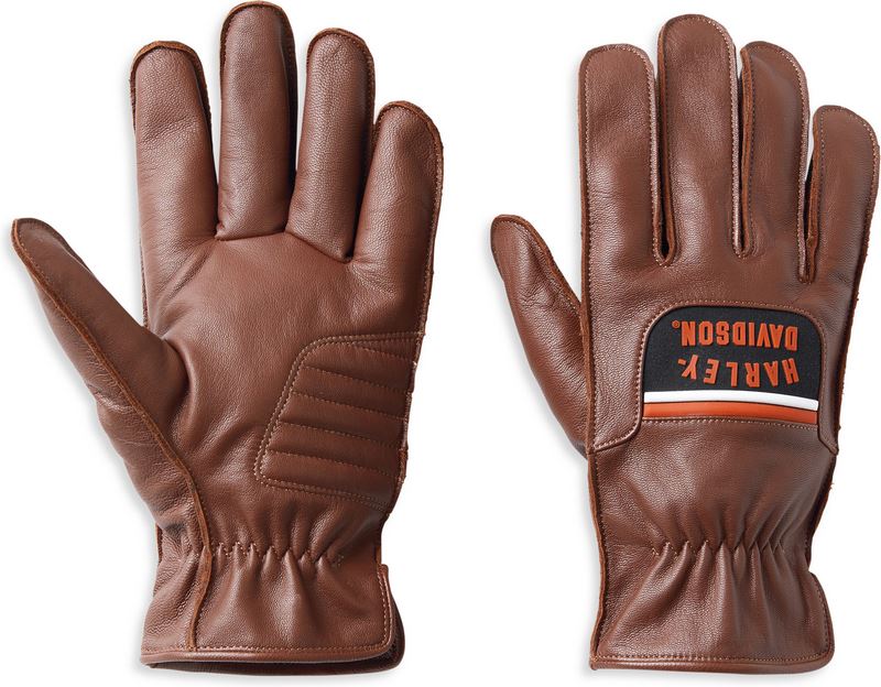 Harley-Davidson Hampton Leather Gloves For Men- Chocolate Brown | 98137-22VM｜ワンダーテック