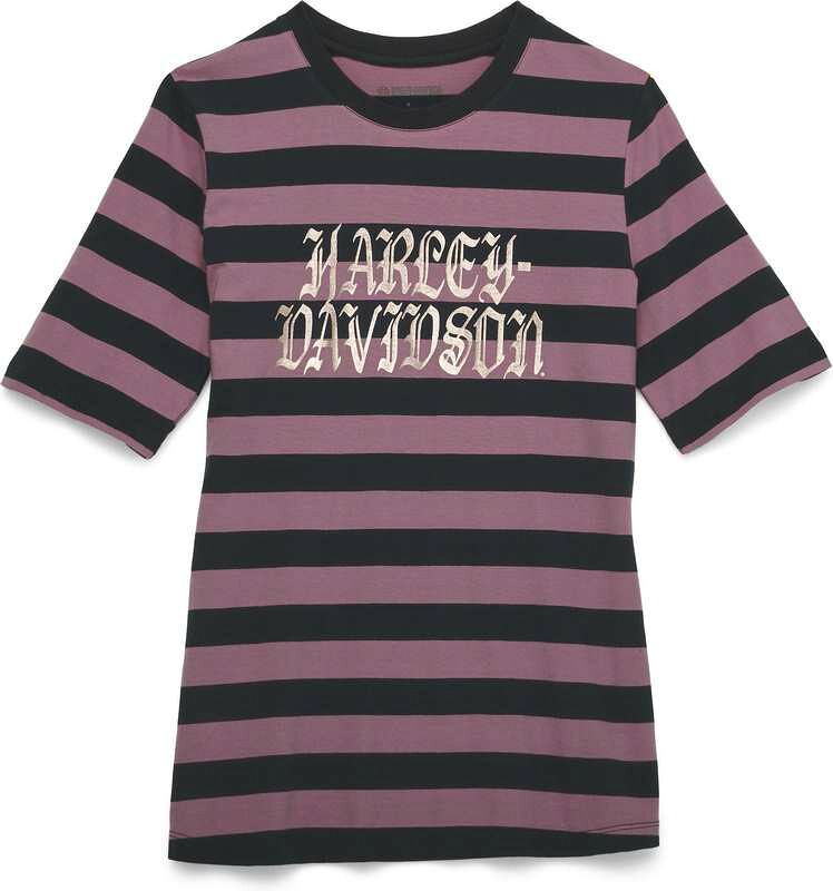 Harley-Davidson Top-Knit- Yarn Dyed Stripe Dusky Orchid | 96456-22VW|ワンダーテック