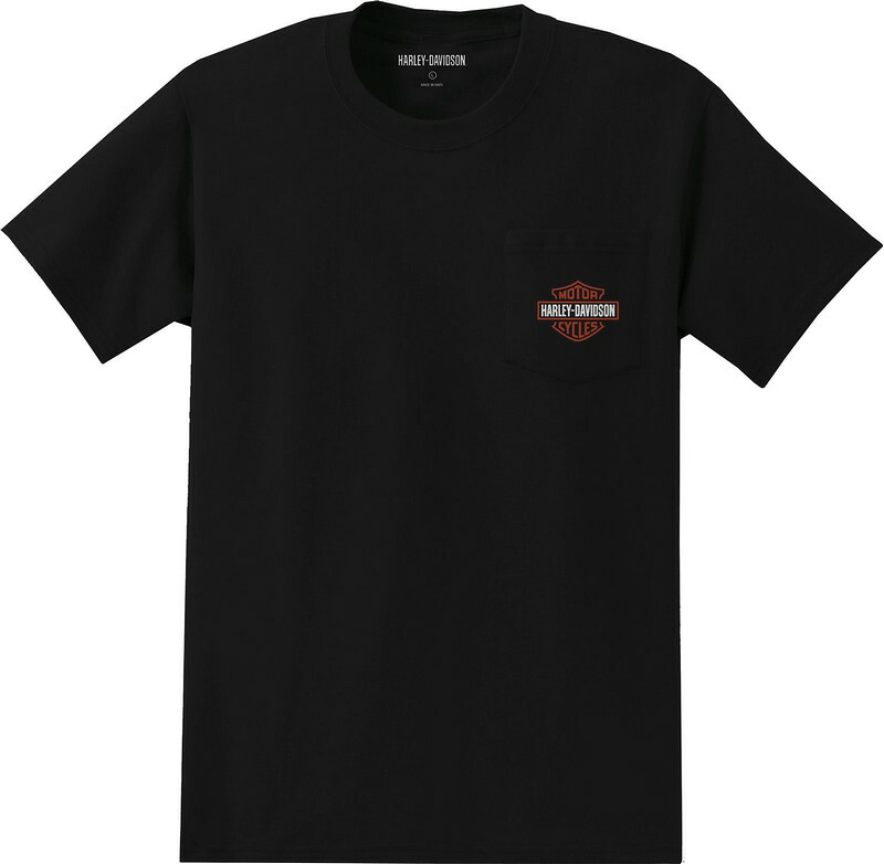 Harley-Davidson Men'S B&S Pocket Tee- Black Beauty 2 | 99058-22VM