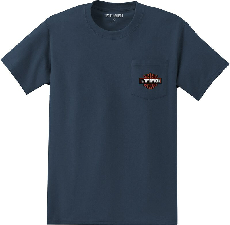 Harley-Davidson Men'S B&S Pocket Tee- Ensign Blue | 99061-22VM