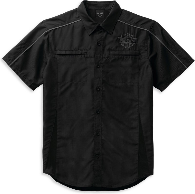 Harley-Davidson Shirt-Woven- Black/Gray | 99092-22VM