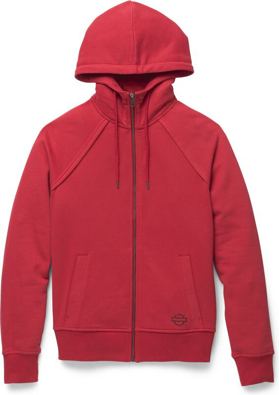Harley-Davidson Women'S Metropolitan Zip Front Hoodie- Redline Red Heather | 96421-22VW|ワンダーテック