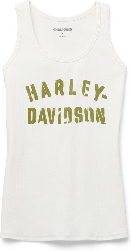 Harley-Davidson Women'S Ultra Classic Stencil Tank- Cloud Dancer | 96438-22VW