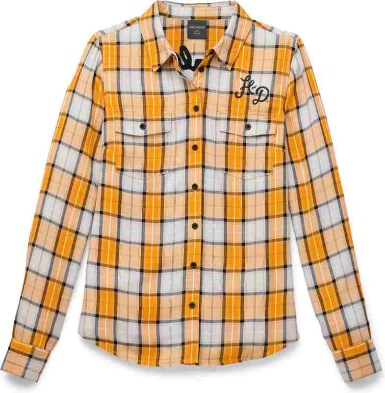 Harley-Davidson Shirt-Woven- Yarn Dyed Plaid-Radiant Yellow | 96667-22VW｜ワンダーテック